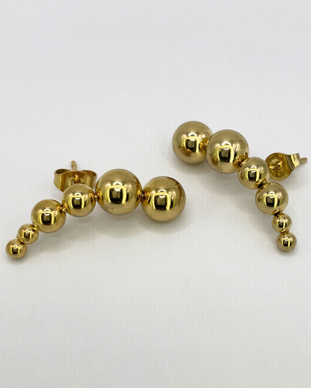 JASMINE Gold Crescent Ear Climber Earrings