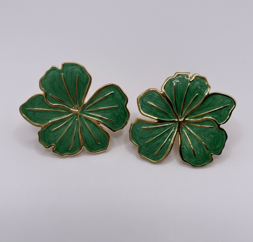 LUCKY BLOOM GREEN EARRING