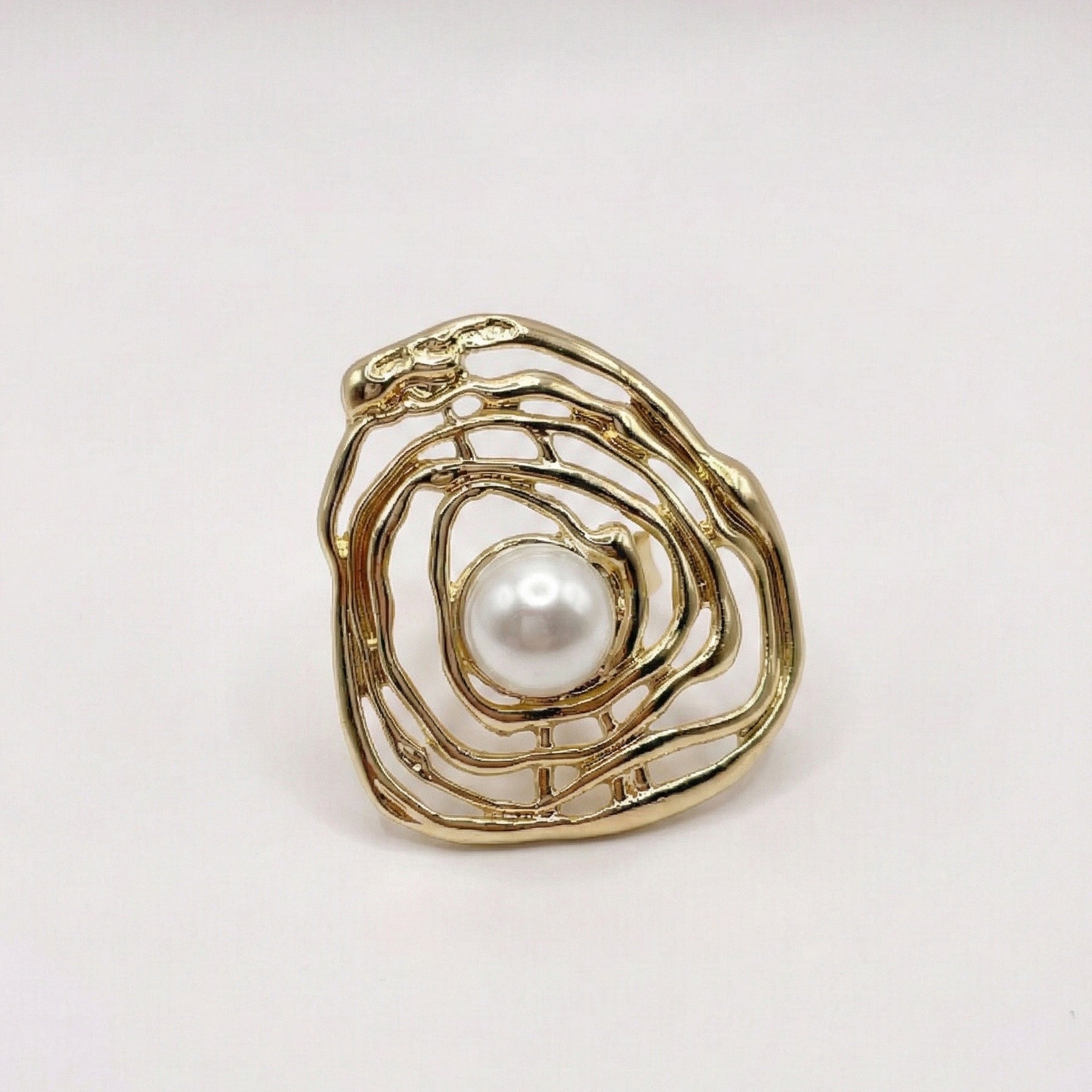 LYRA GOLD PEARL RING