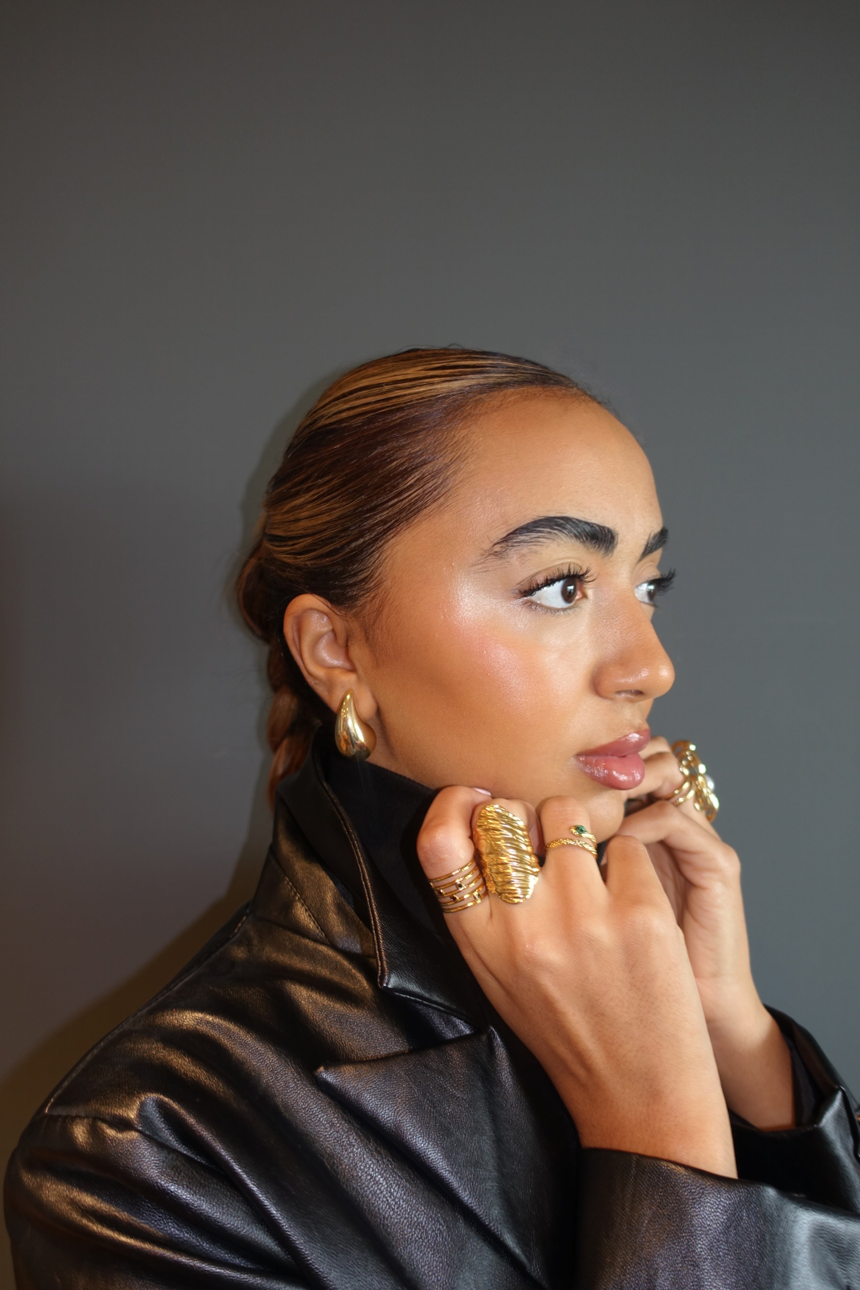 AMBRE DROP EARRINGS GOLD