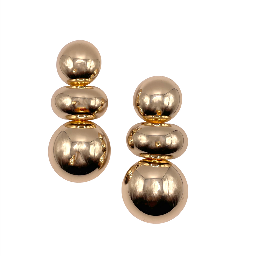 AYAH  Gold Oversized Statement Earrings