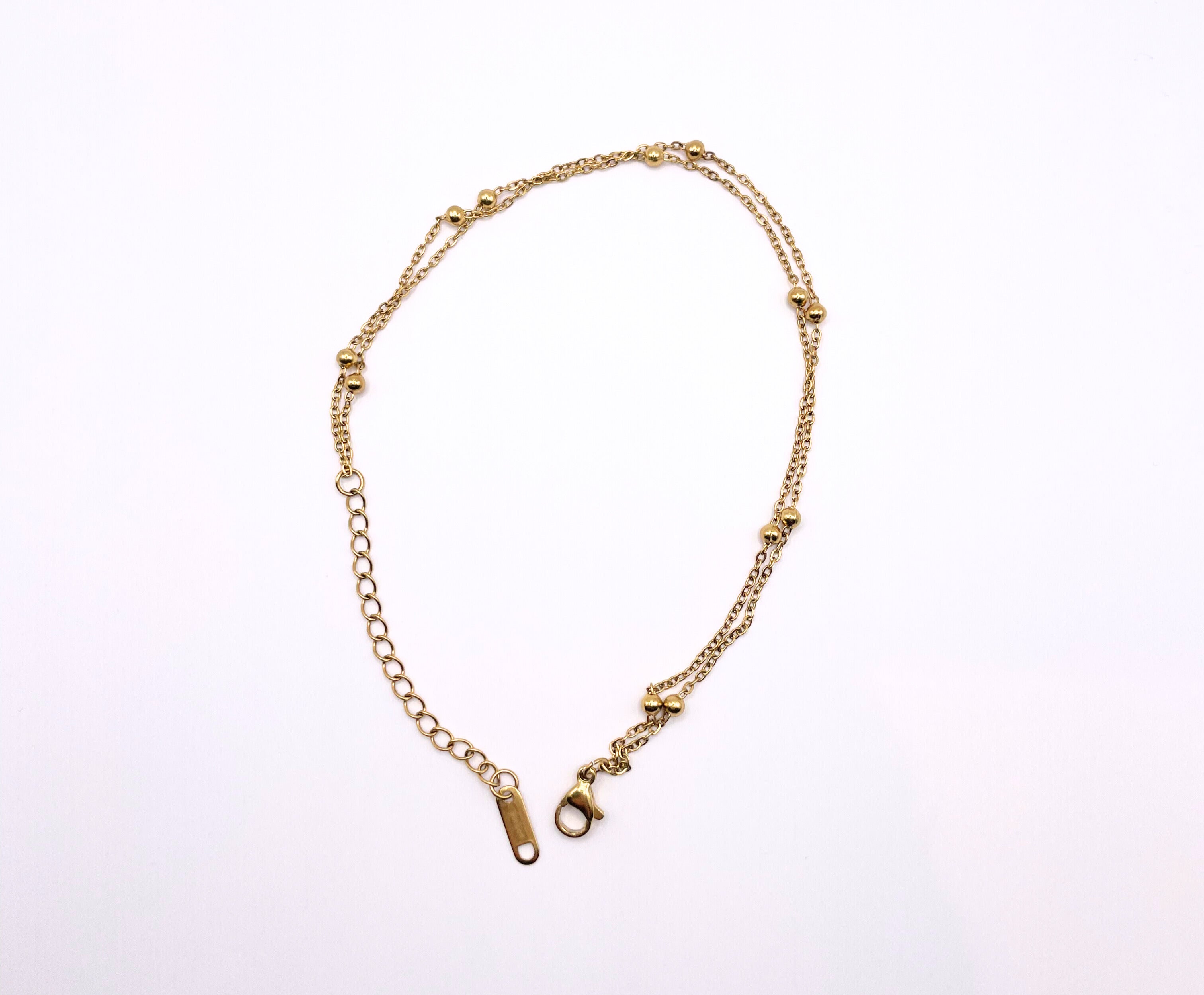 NAÏA Gold Beaded Anklet