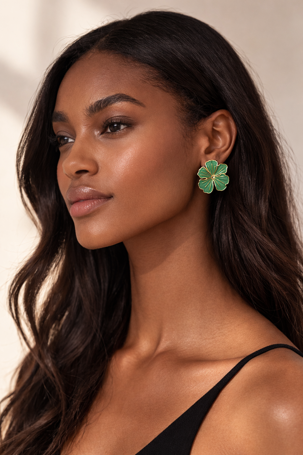 LUCKY BLOOM GREEN EARRING